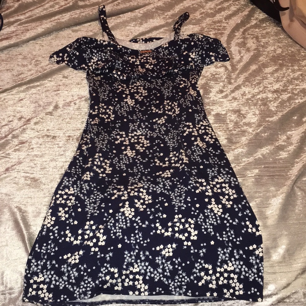 Blue and white flower dress